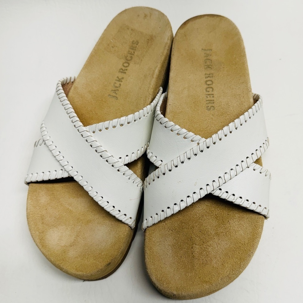Jack Rogers Lexi Criss-Cross Sandals White size 9.5